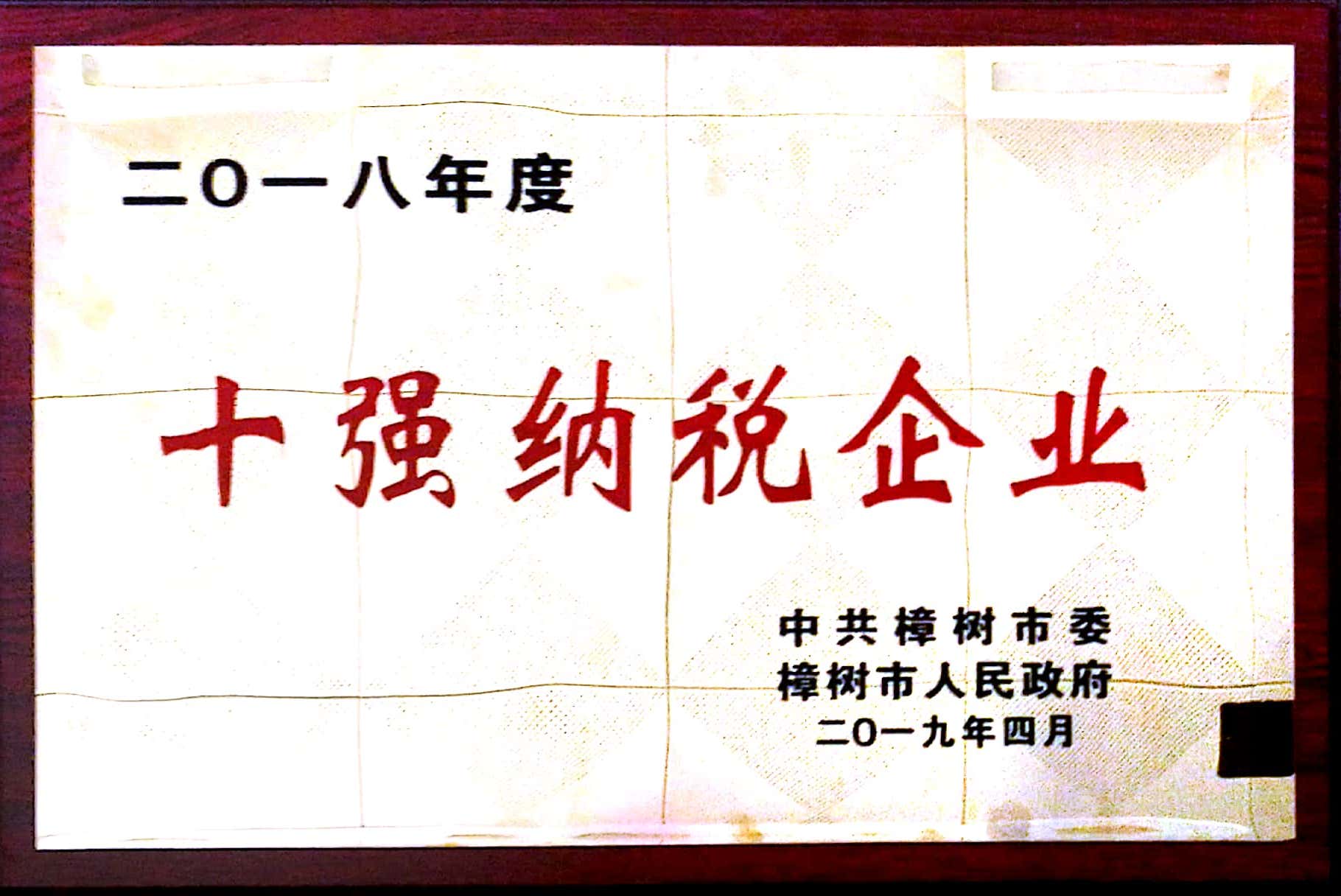 喜報：我司榮獲樟樹市“納稅億元以上突出貢獻(xiàn)獎”等多項殊榮